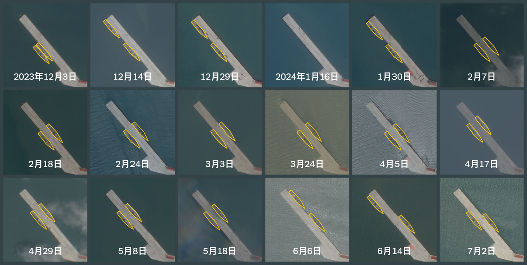 兩艘中國軍艦已在雲壤停靠了七個多月。