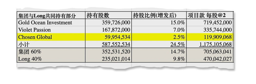 數據顯示肖建華通過黃有龍祕密持有的瑞東集團的股份。