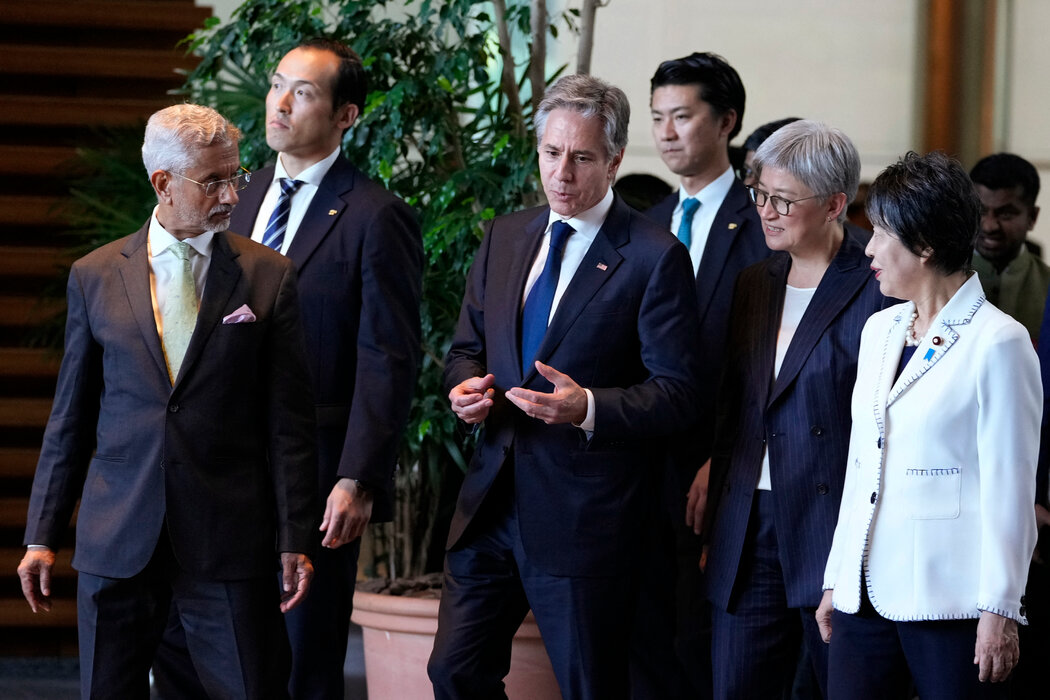 布林肯週一在東京與印度、日本和澳洲的最高外交官會面。
