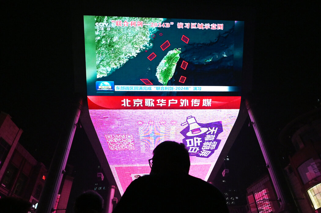 台灣總統賴清德拒絕了北京對台灣的主權主張後，中國向環繞台灣的區域出動了上百架飛機和數十艘艦船。