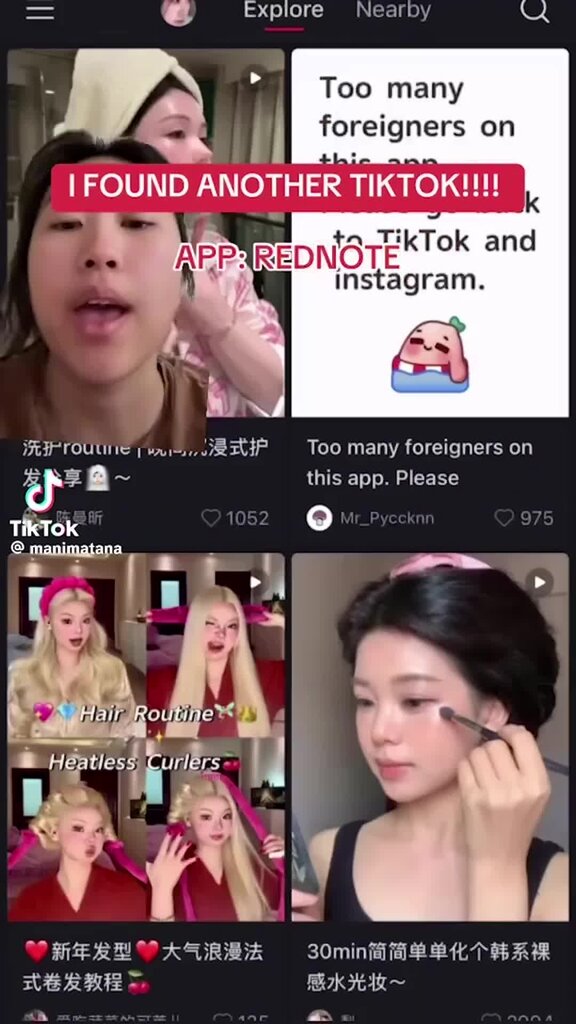威斯康辛州的馬尼瑪塔納·李等TikTok用戶鼓勵他們的粉絲在中國應用程序小紅書上尋找彼此。TikTok在美國的命運尚無定論，最高法院預計將很快對一項可能強制禁止該應用的法律做出裁決。