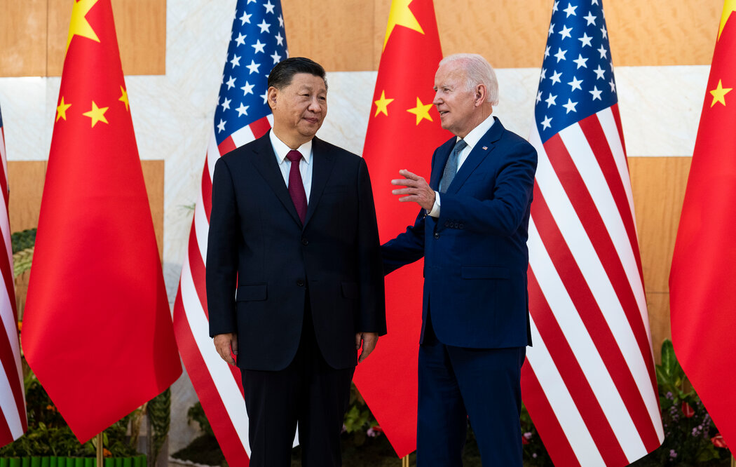 2022年，拜登和習近平在印度尼西亞峇里島。