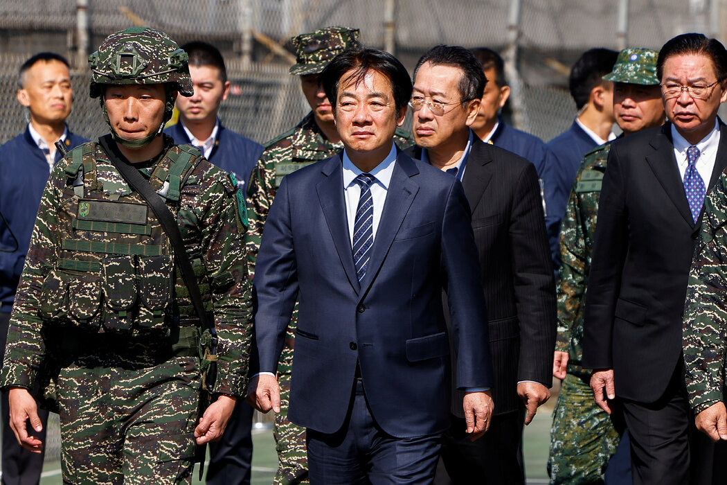 上週五，台灣總統賴清德訪問台北松山空軍基地。