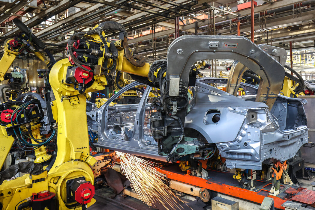 2022年，東風日產襄陽工廠的轎車裝配線。