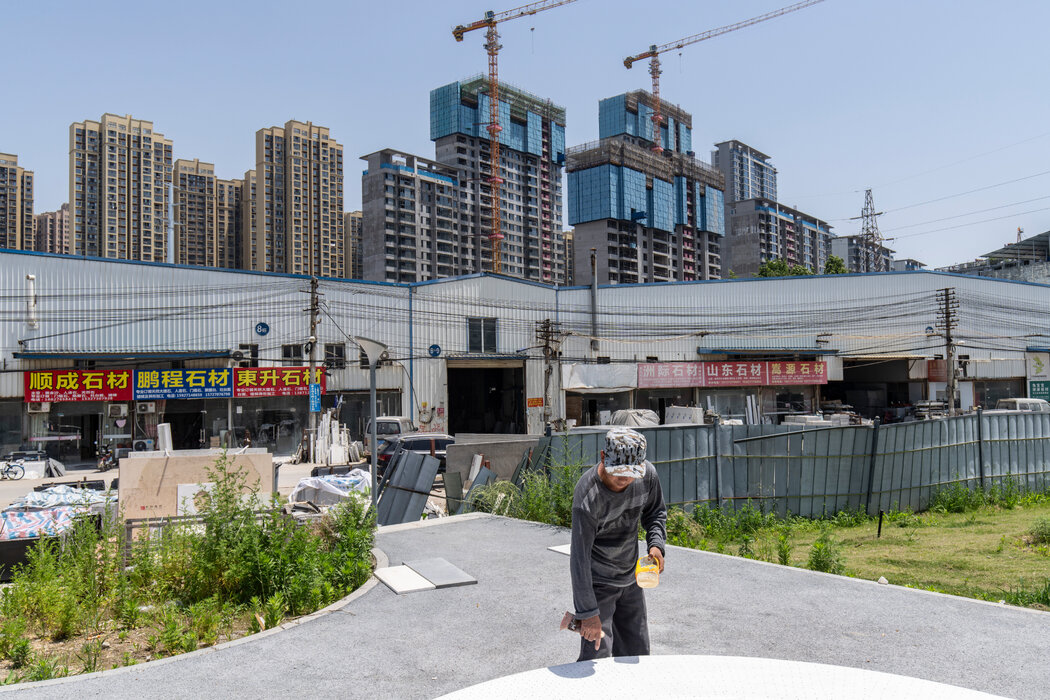 武漢建設中的住宅小區，攝於去年。