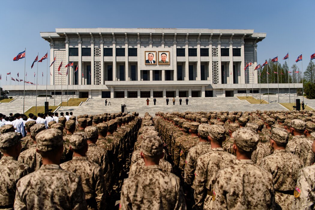 平壤上週五舉行了遊行活動紀念朝鮮人民革命軍建軍日。