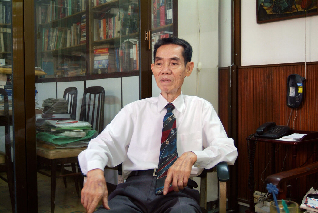 范春隱,2005年攝於胡志明市,他曾是美國新聞週刊《時代》的越戰記者,過著為北越擔任高級間諜的雙重生活。他於2006年去世,享年79歲。
