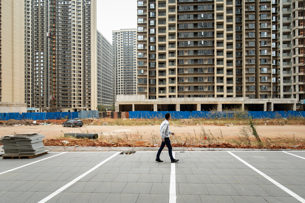 2022 年10月,中國南昌一個在建的住宅開發項目。