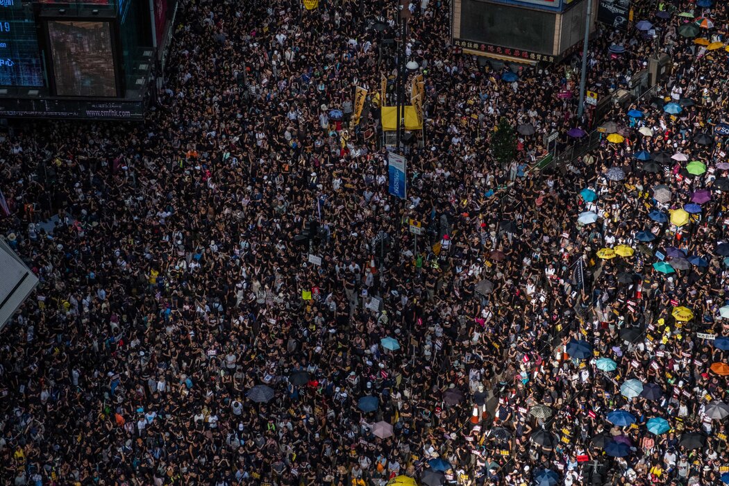 香港2019年夏天的民主抗議活動吸引了很多民眾參加。