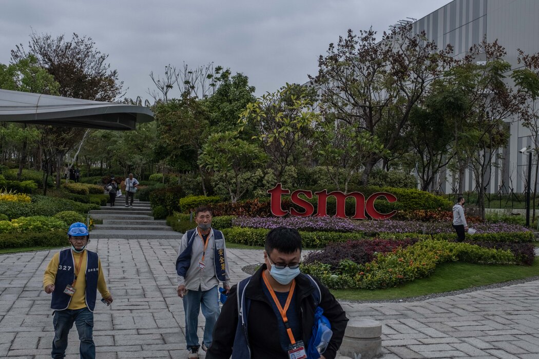 台積電的台南工廠。半導體是台灣的主要出口產品之一。
