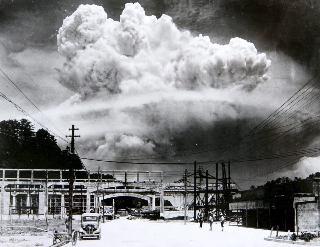 1945年8月9日，日本長崎上空的蘑菇雲。