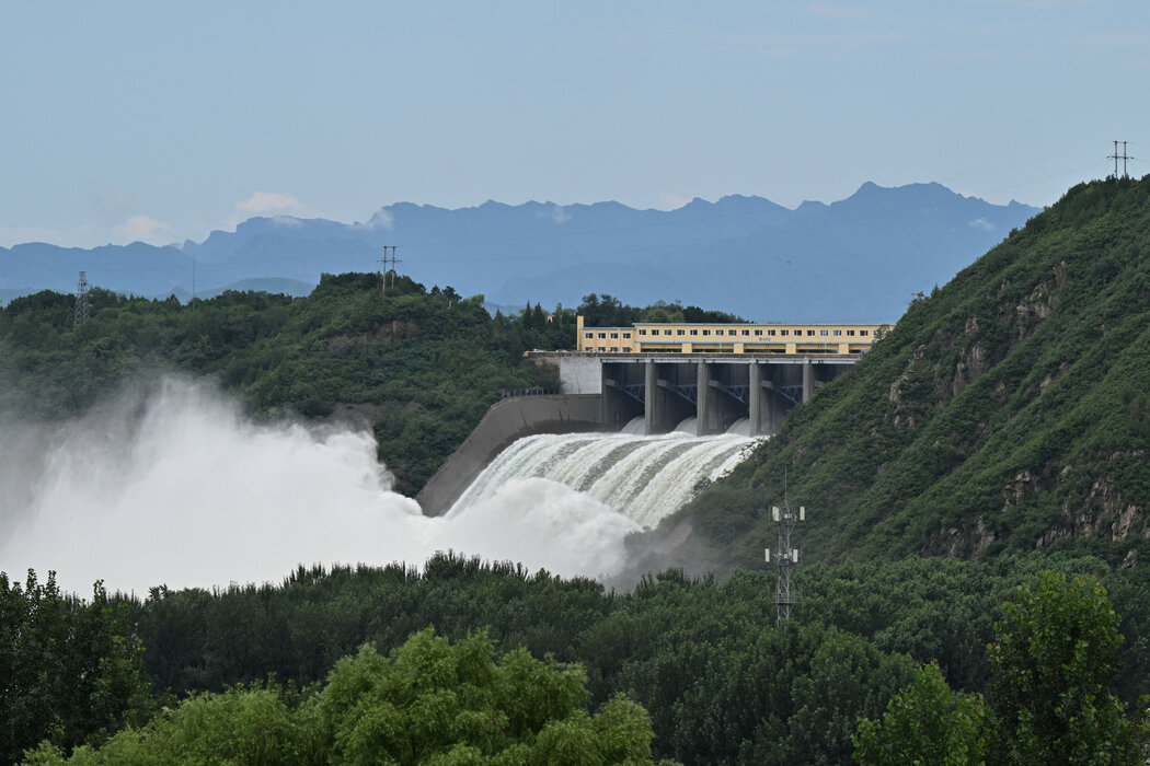 密雲水庫上個月曾排洪放水。