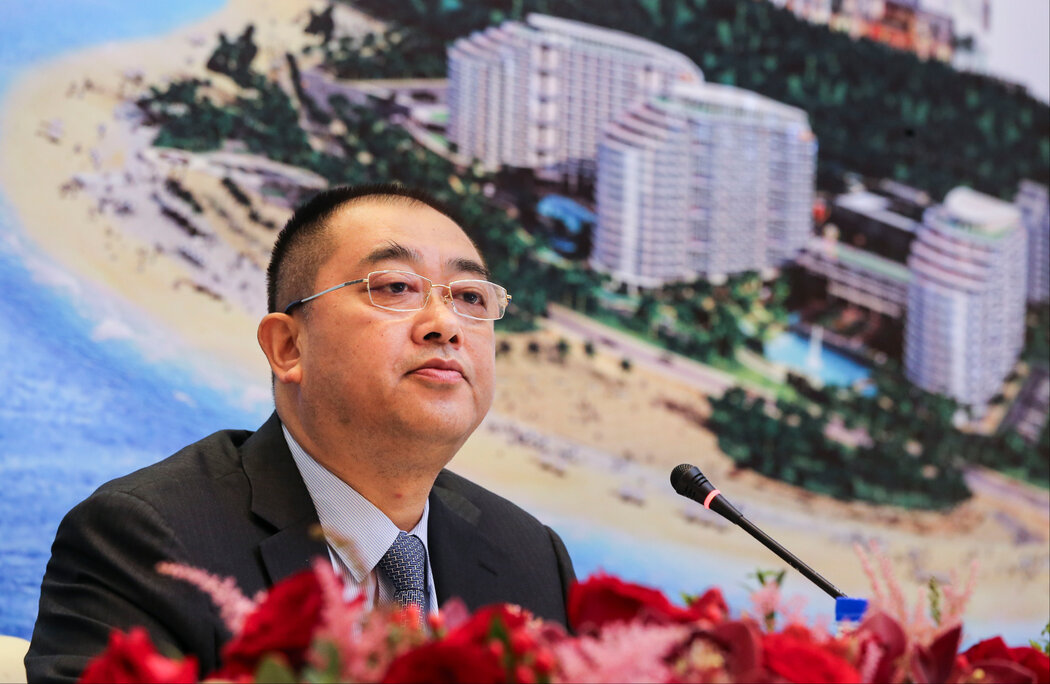 前中國恆大集團首席執行官夏海鈞,攝於2017年。高級監管機構對他處以1500萬元的罰款,並禁止他進入金融市場。