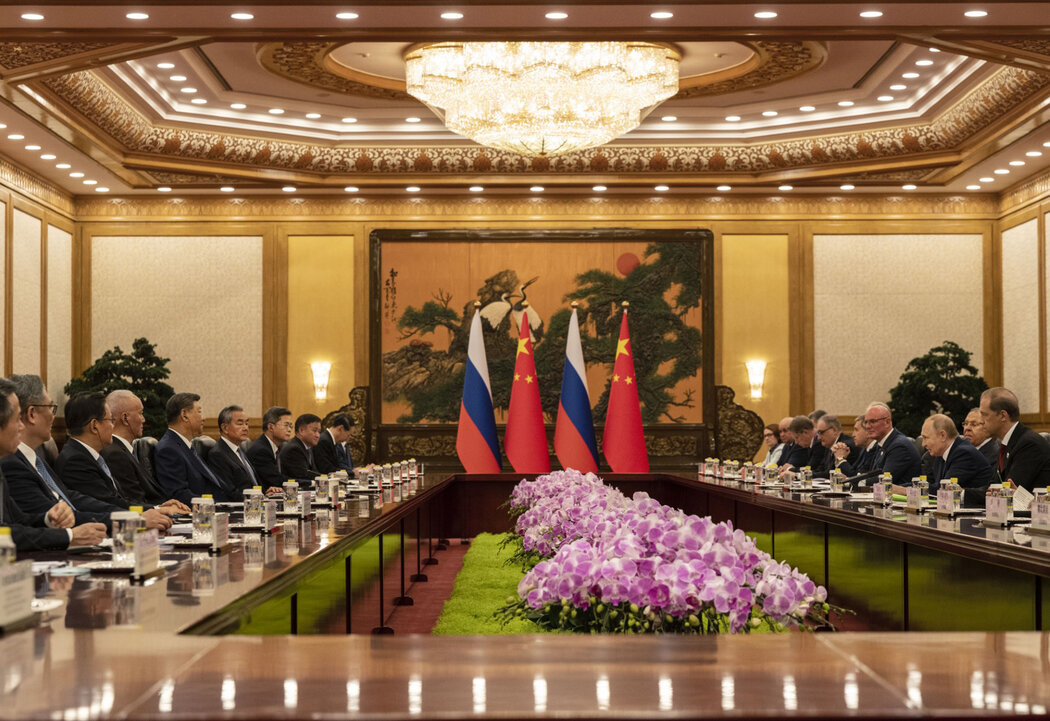 中國國家主席習近平週二在北京與俄羅斯總統普丁舉行了會談。