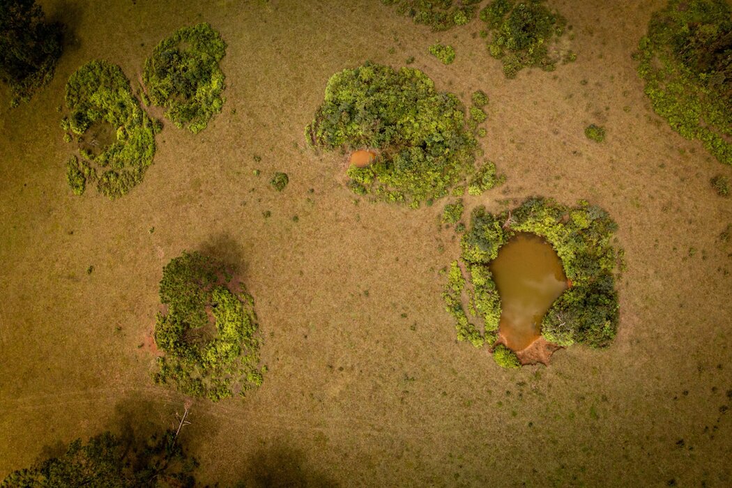 越戰期間,美軍的轟炸在寮國達蘭村邊緣地帶留下的彈坑。