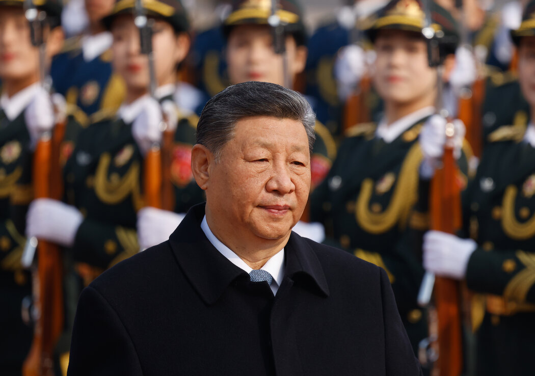 上週三，中國領導人習近平在人民大會堂出席一場儀式。