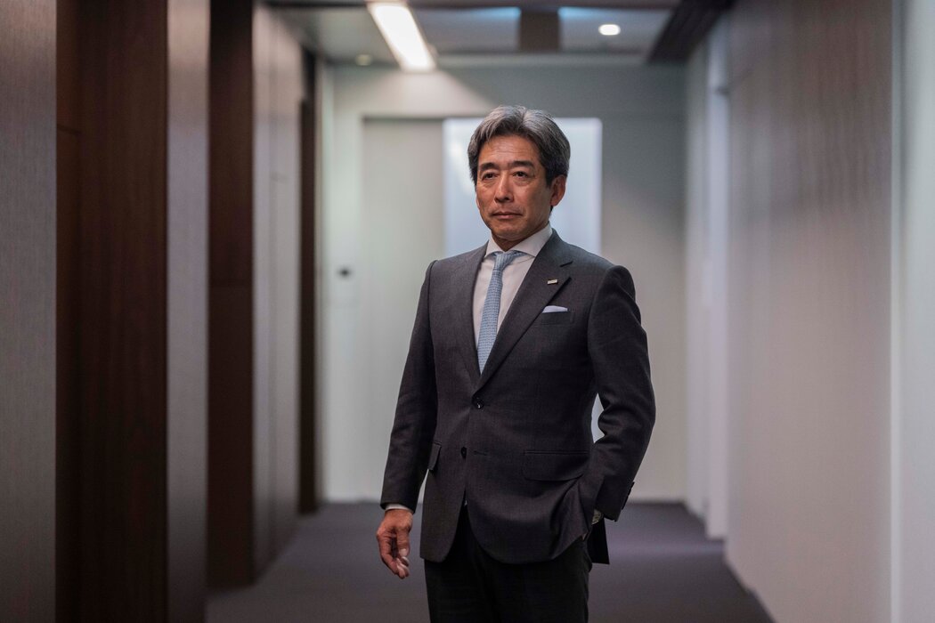 雙日公司首席執行官植村幸佑在公司的東京總部。
