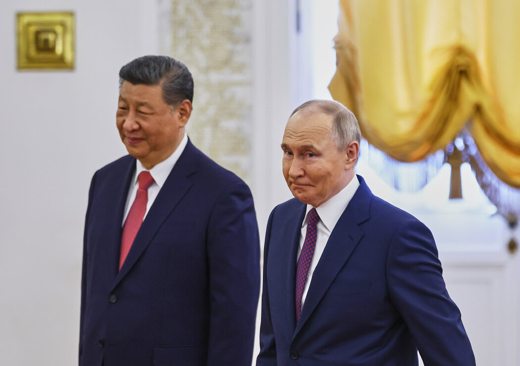 去年5月，中國國家主席習近平與俄羅斯總統弗拉基米爾·普丁在克里姆林宮。中國和俄羅斯都與尼古拉斯·馬杜羅關係密切。