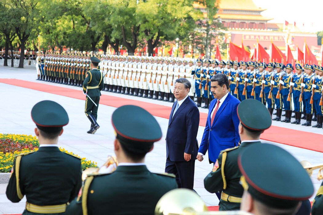 2023年,中國國家主席習近平與馬杜羅在北京會晤,照片為委內瑞拉政府發布。