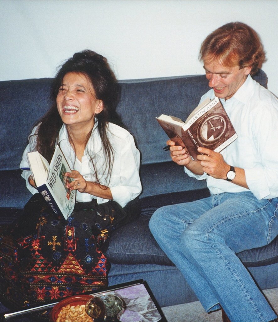 1991年，張戎與作家馬丁·艾米斯。