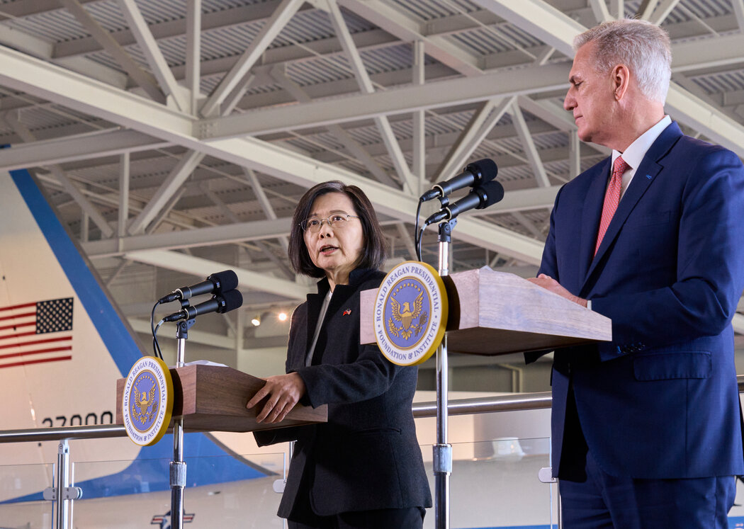 2023年，時任台灣總統蔡英文訪問加州。她在那裡會見了時任美國眾議院議長、加州共和黨人凱文·麥卡錫。