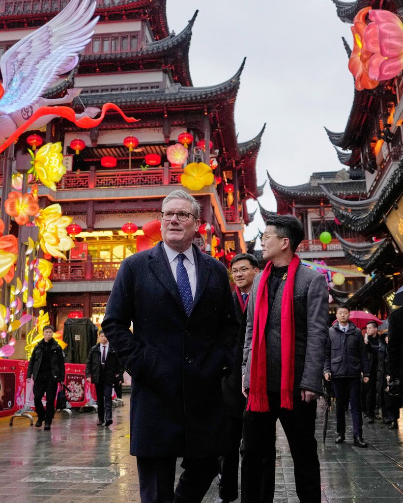 1月，英國首相斯塔默在上海。
