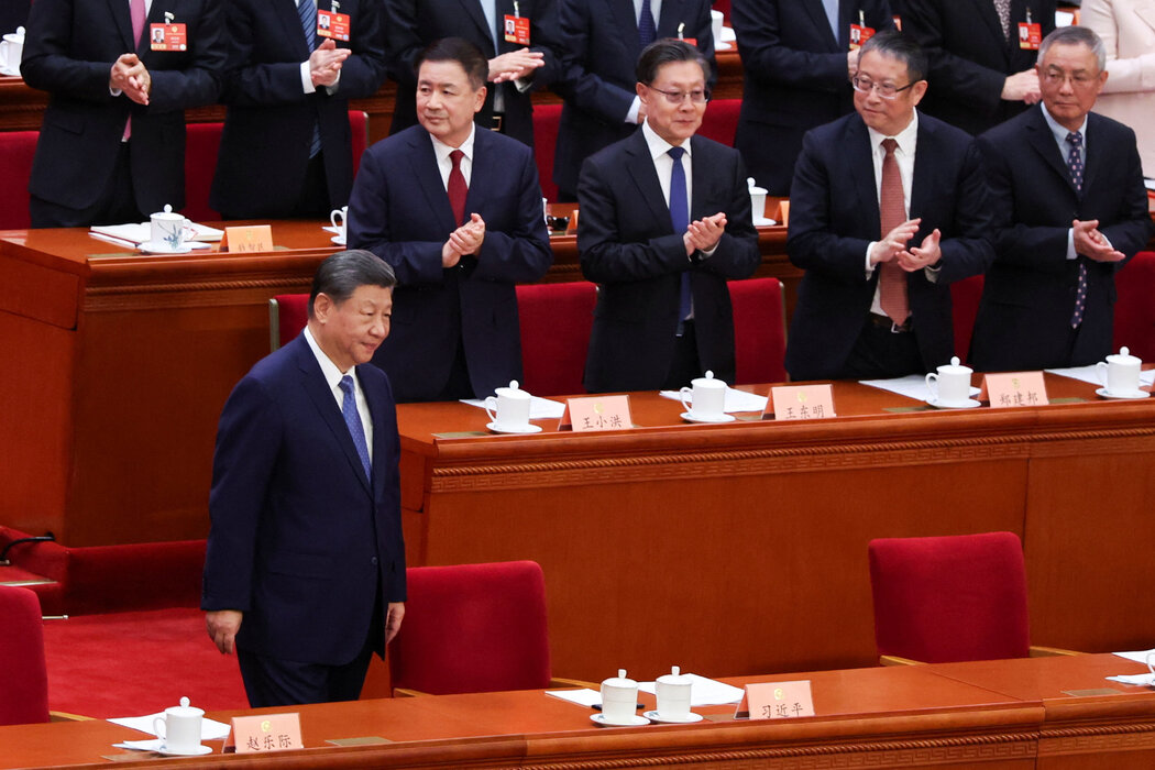 中國國家主席習近平週三出席中國人民政治協商會議全國委員會第十四屆委員會第一次會議開幕式。