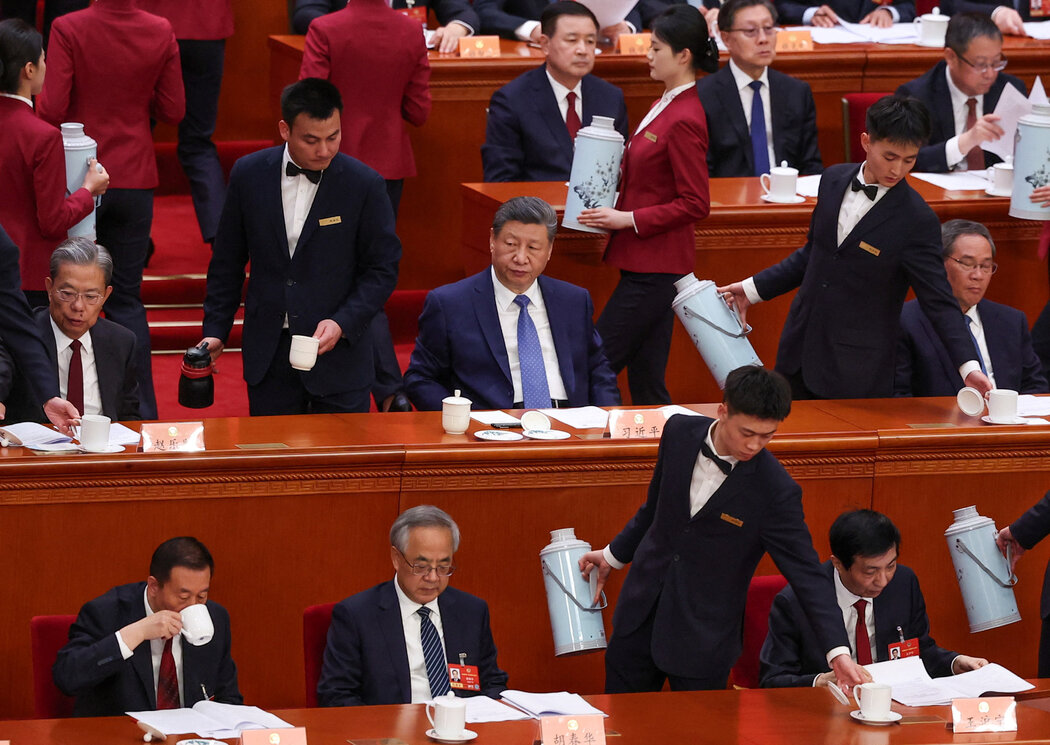 習近平上週三在北京出席全國人大會議。
