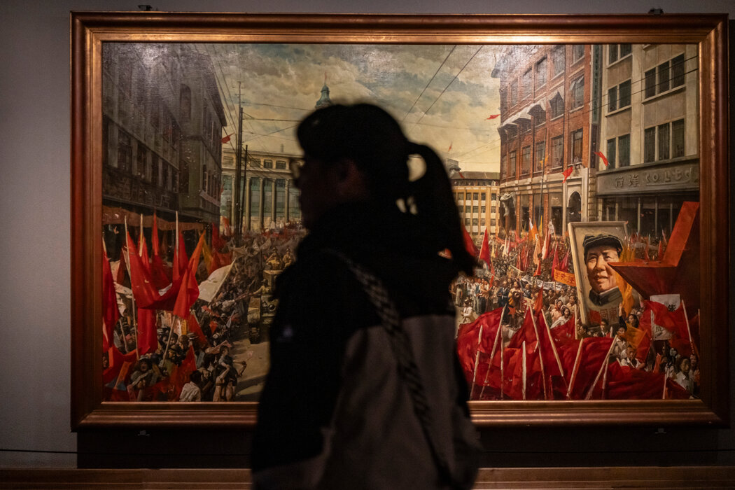 一幅描繪1949年革命的畫作。