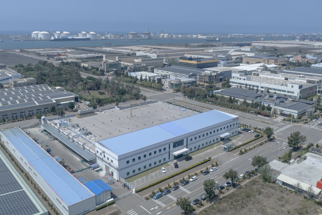 液空集團位於台中的產業園區,這裡是台灣西海岸為晶片產業供應原材料的密集工廠網路的一部分。
