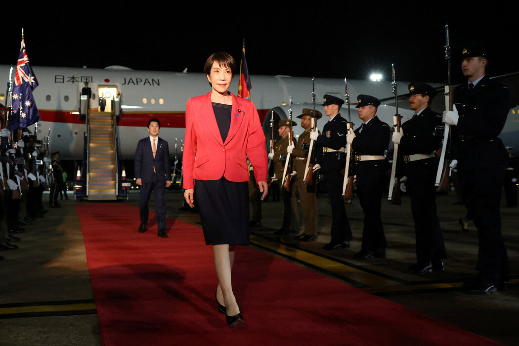 日本首相高市早苗於週日抵達澳洲坎培拉。
