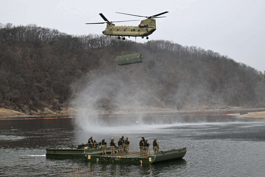 2026年3月，在韓國舉行的韓美自由盾牌聯合軍演期間，美軍官兵正在參加聯合演習。