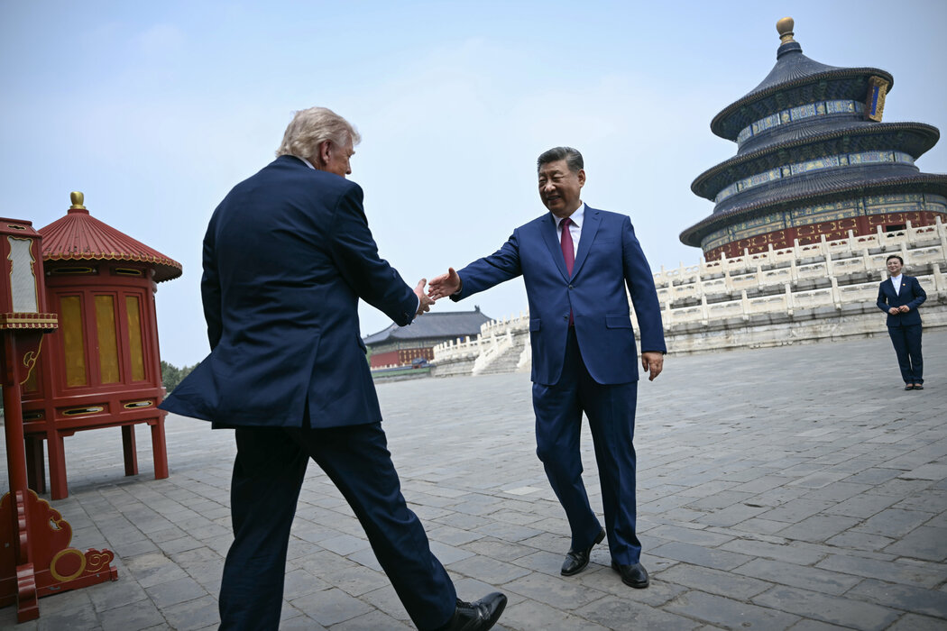 兩人在天壇。