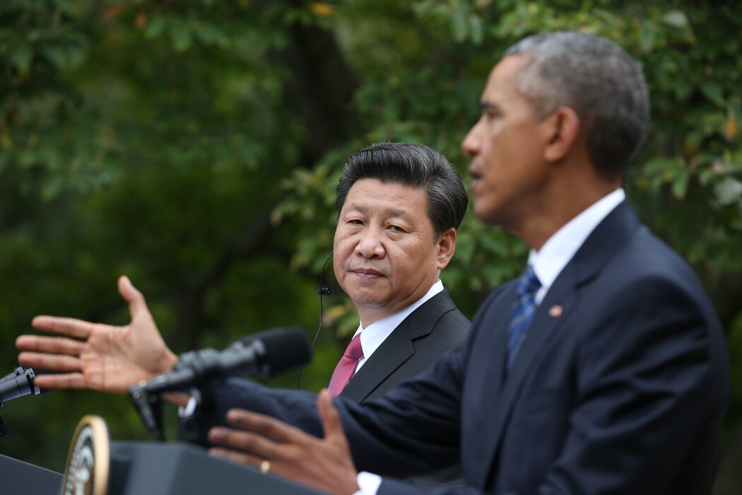 2015年,中國國家主席習近平與美國總統歐巴馬會面。