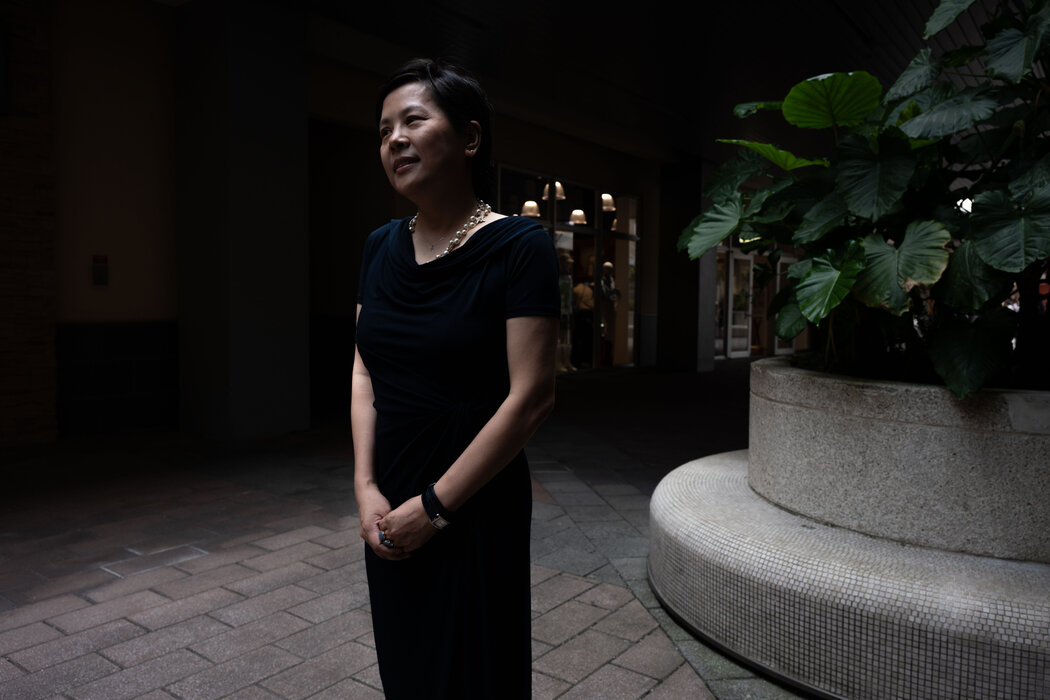 李貞秀於4月在台灣桃園市。台灣官員表示，李貞秀未放棄中國戶籍，不符合擔任公職的資格。