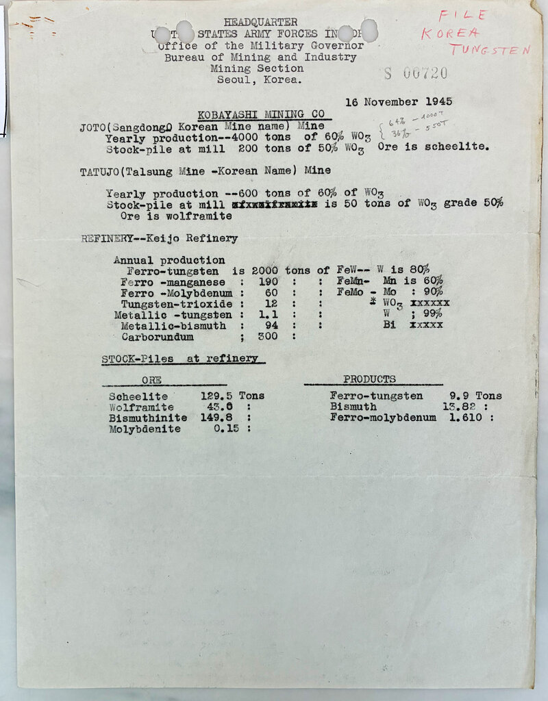 早在1940年代,美軍就對位於上東的這座礦山產生了興趣,該礦山此前曾由一家日本公司所有。