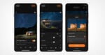 Three smartphone screens display a photo editing app with night landscape images, showing HDR editing options, exposure sliders, and an HDR mode comparison with “Prioritize Purity” and “Prioritize Detail” selections.