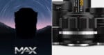 A split image: left side shows a silhouetted camera lens against a twilight sky with 