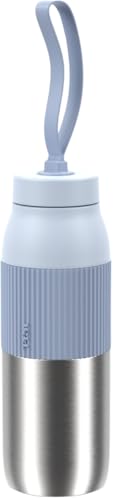 T-fal 不鏽鋼保溫瓶 500ml 保溫保冷 支援碳酸飲料 洗碗機適用 旋蓋式 水筒 附提帶 「be You Twist Bottle」 淺藍色 N21940