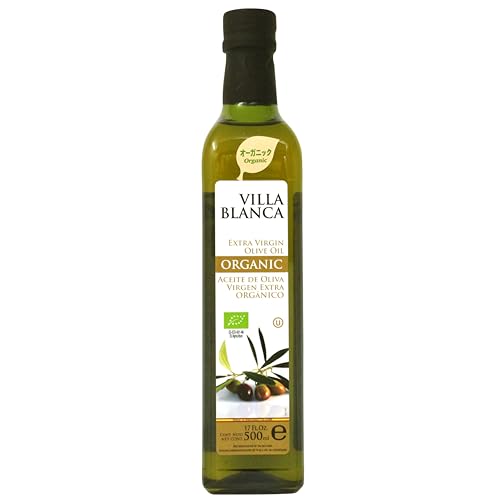 nakato VILLA BLANCA 特級初榨橄欖油 有機 瓶裝 【冷壓製法 有機JAS認證】500ml (x 1)