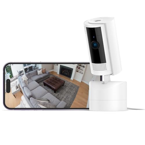 Ring 旋轉傾斜功能室內攝影機 | 左右 360° 上下 169° 旋轉傾斜,室內用防盜攝影機 | Pan-Tilt Indoor Cam 白色 | Ring Home 方案 30 天免費體驗