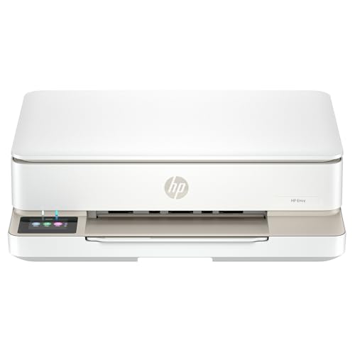 HP プリンター A4 インクジェット 複合機 ENVY 6120 Wi-Fi 無線LAN対応 自動両面印刷 スマホ対応 前面給紙 カラータッチパネル搭載 インク切れでも安心 シングルカートリッジ対応 ホワイト (714G6A0-AAAA)