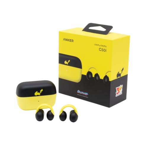 Soundcore C50i (Bluetooth 6.0)【開放式無線耳機/耳夾式/環境音聆聽/自行車/IP55防水規格/最長28小時播放/支援LDAC/多點連接】皮卡丘款