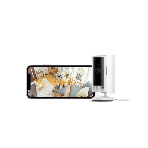 【2023年度 Good Design Award 獲獎】Ring Indoor Cam (Ring 室內攝影機) 第2代 白色 | 輕巧小型室內用安全攝影機,可用作寵物攝影機、居家看護攝影機、防盜攝影機,附隱私遮蓋 | Ring Home 方案 30 天免費體驗