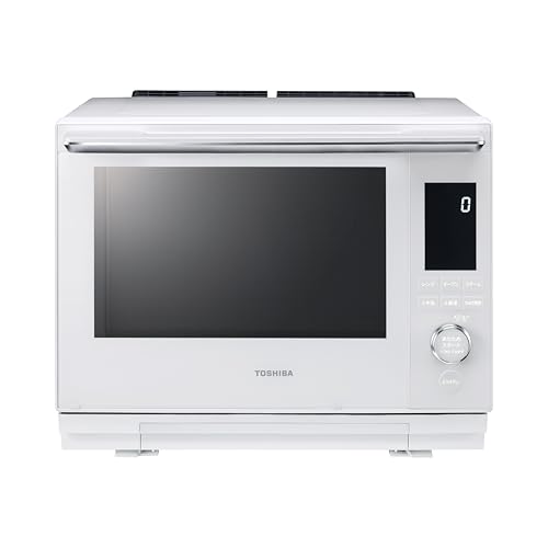 TOSHIBA(東芝) スチームオーブンレンジ 石窯ドーム ER-D3000A(W) グランホワイト 2段調理 300℃ おまかせ焼き フラットテーブル 電子レンジ 簡単操作 簡単料理 時短 お手軽メニュー 簡単お手入れ