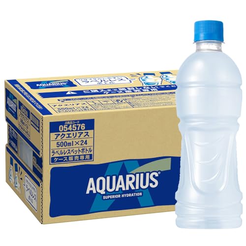 [防暑對策] Aquarius 舒跑 500ml PET 無標籤 ×24入 [可冷凍]