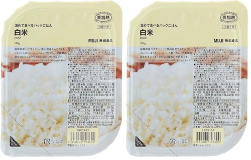 無印良品「加熱即食包裝飯 白米」180g（1人份）× 2