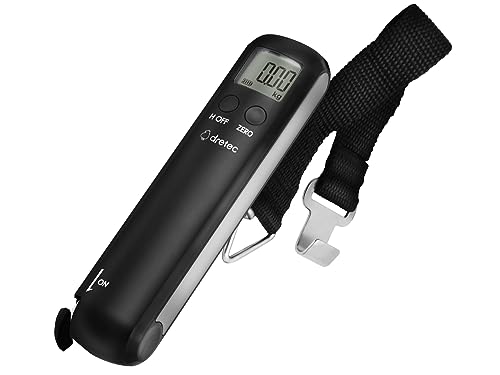 DRETEC 摩也大人EXPO播放款 附捲尺行李秤 黑色 50kg 自發電無需電池 旅行秤 行李秤 懸掛式 電子秤 扣除重量功能 旅行用品 便利工具 秤 磅秤 旅遊配件 三角秤 飛機 舒適用品 旅遊 旅行 海外 國內 免電池 LS-108BK
