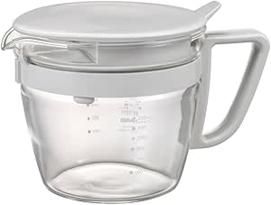 HARIO (Hario) 簡易 茶壺 マルティ 急須 淺灰色 實用容量400ml 耐熱玻璃 帶刻度 日本製 OTPM-40-PGR