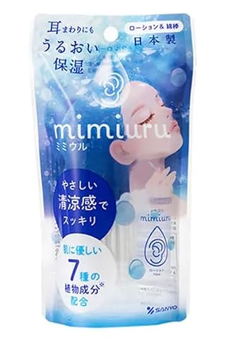mimiuru 耳部清潔露＆棉棒組 耳用清潔露 10mL、凹凸棉棒 30支（獨立包裝型）